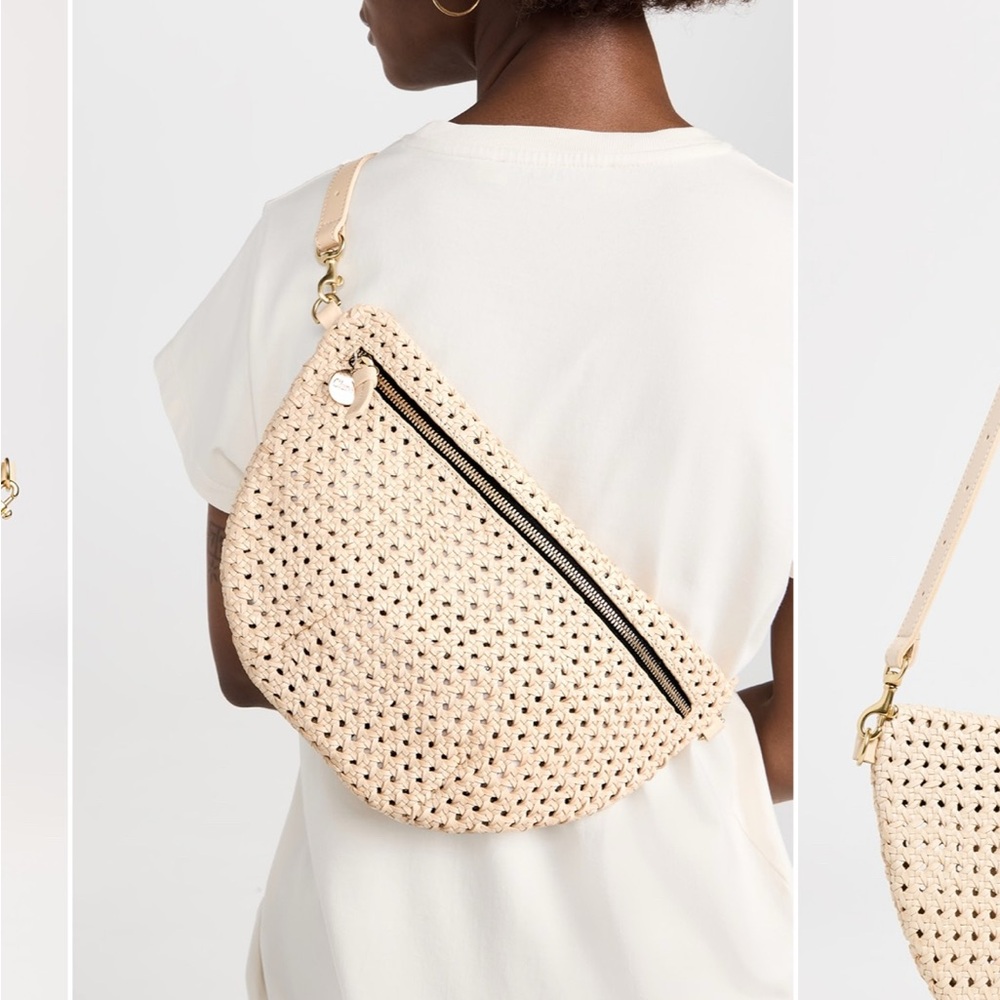 Clare V Grande Fanny - Cream Rattan